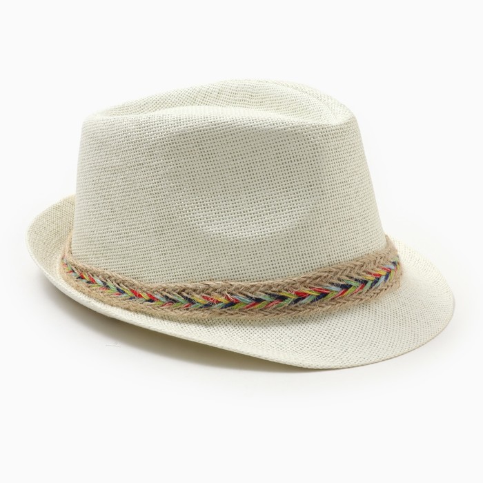 Шляпа мужская MINAKU, цвет молочный, р-р 58 шляпа мужская minaku цвет бежевый р р 58