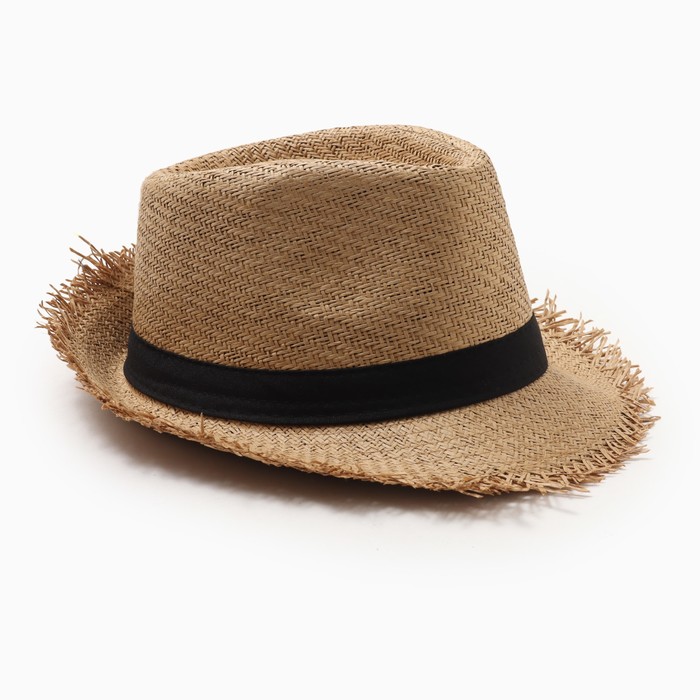 Шляпа мужская MINAKU, цвет светло-коричневый, р-р 58 шляпа мужская minaku цвет светло коричневый р р 58
