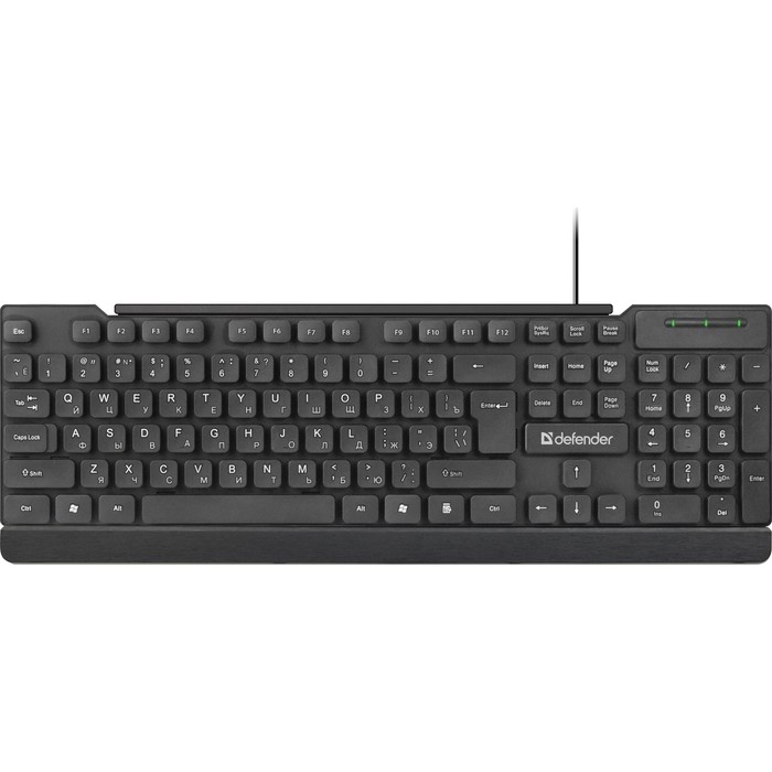 Клавиатура Defender Element HB-190, проводная, мембранная, 104 клавиши, USB, чёрная usb element hb 520 ru black