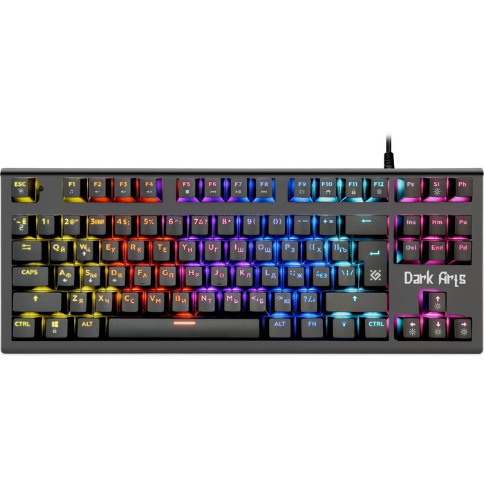 Клавиатура Defender Dark Arts GK-375, игровая,проводная,механическая,подсв,87 кл,USB,черная