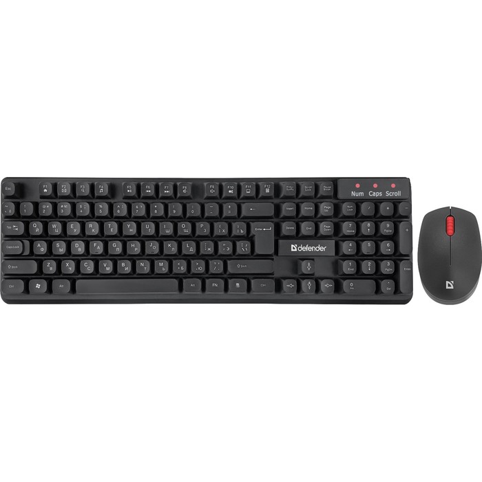 цена Комплект клавиатура и мышь Defender Milan C-992, мембранный, 1000 dpi, USB, чёрный