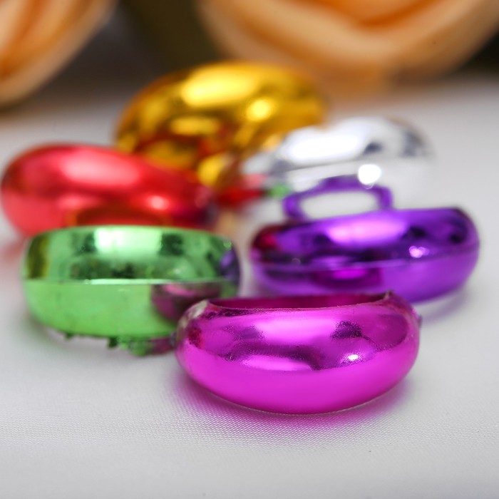 Кольцо детское "Выбражулька" глянец, цвет МИКС, размер МИКС