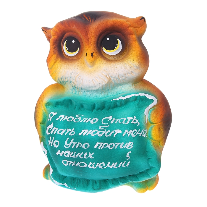 Копилка "Сова с подушкой" микс