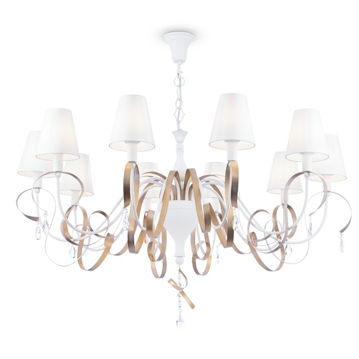 

Люстра Maytoni ARM010-10-W, E14, 10х40 Вт, 1120х1120х1100 мм, белый с золотом