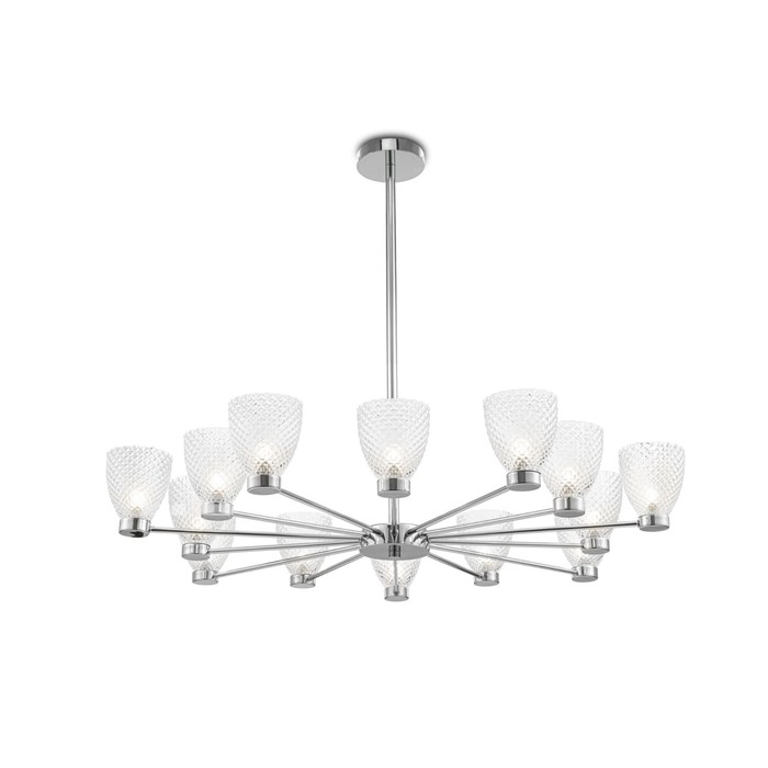 

Люстра Maytoni MOD068PL-14CH, G9, 14х40 Вт, 990х990х1077 мм, хром