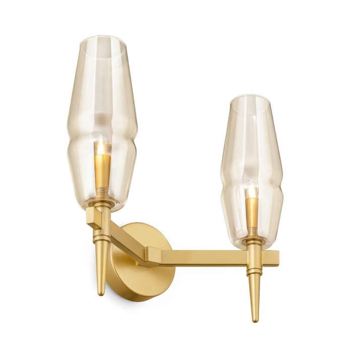 

Бра Maytoni H002WL-02G, G9, 2х28 Вт, 140х300х300 мм, золото
