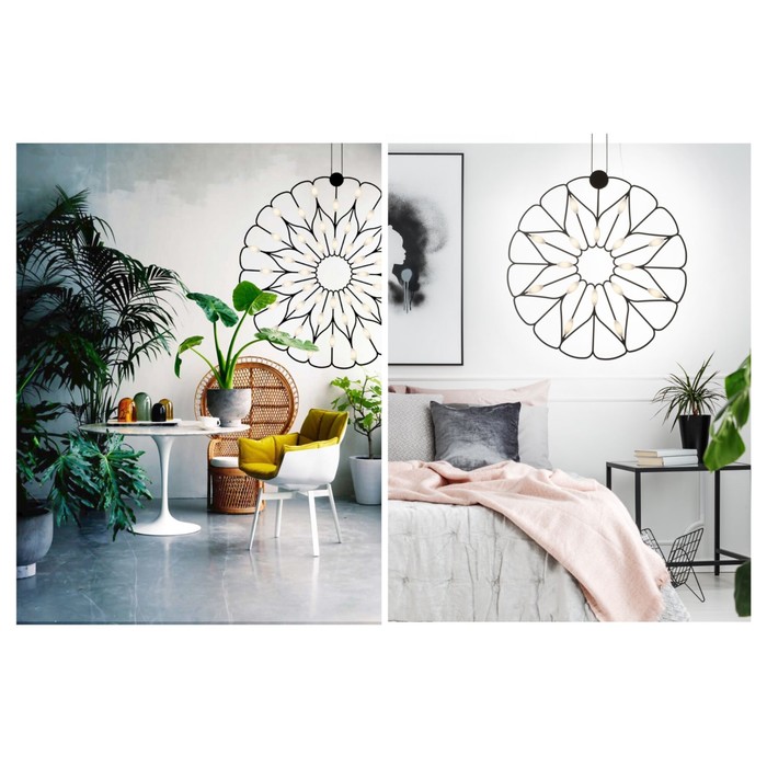 

Светильник подвесной Maytoni MOD037PL-L48B, LED, 1х48 Вт, 950х950х1500 мм, 3200 Лм, 3000К, чёрный