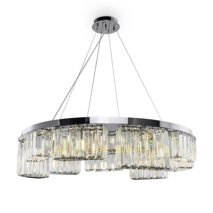 

Светильник подвесной Maytoni MOD083PL-09CH, G9, 9х40 Вт, 800х800х980 мм, хром