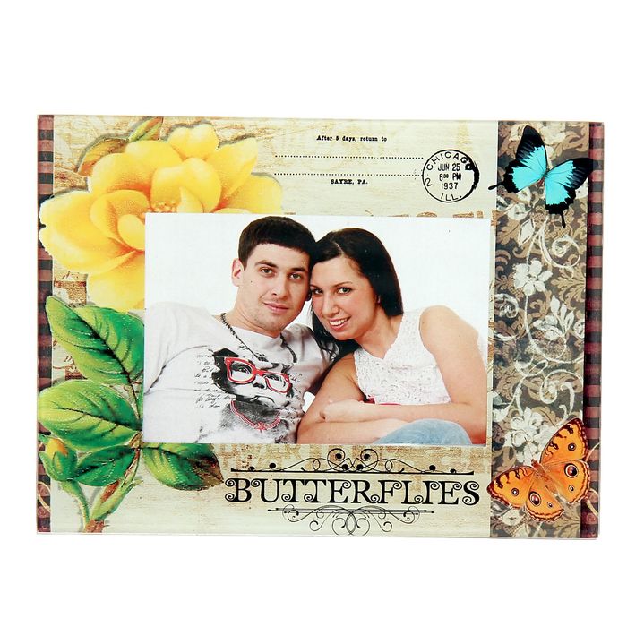 Фоторамка "Послание с бабочками" МИКС, 9х13 см