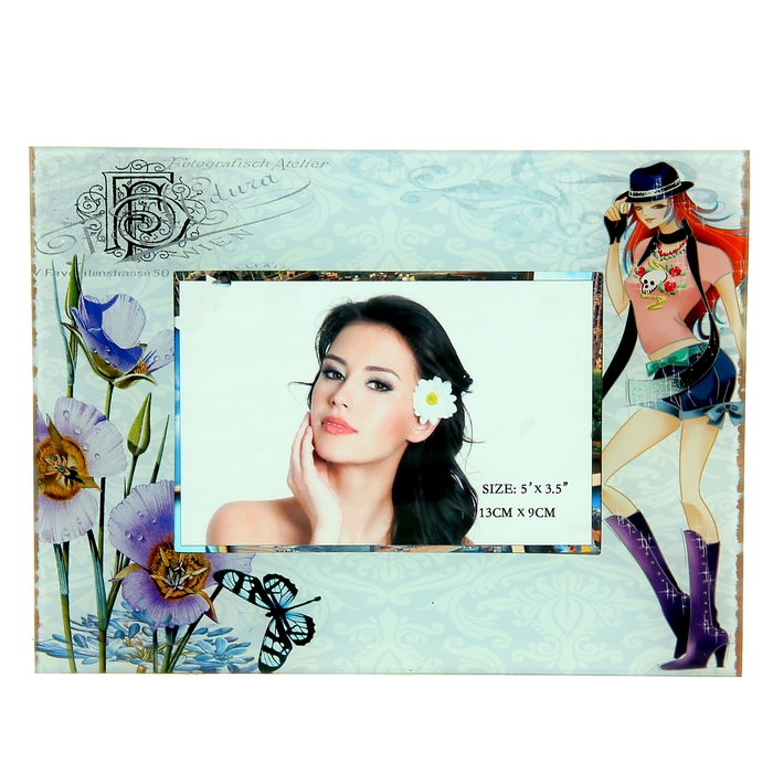 Фоторамка "Модная девушка" МИКС 9х13 см
