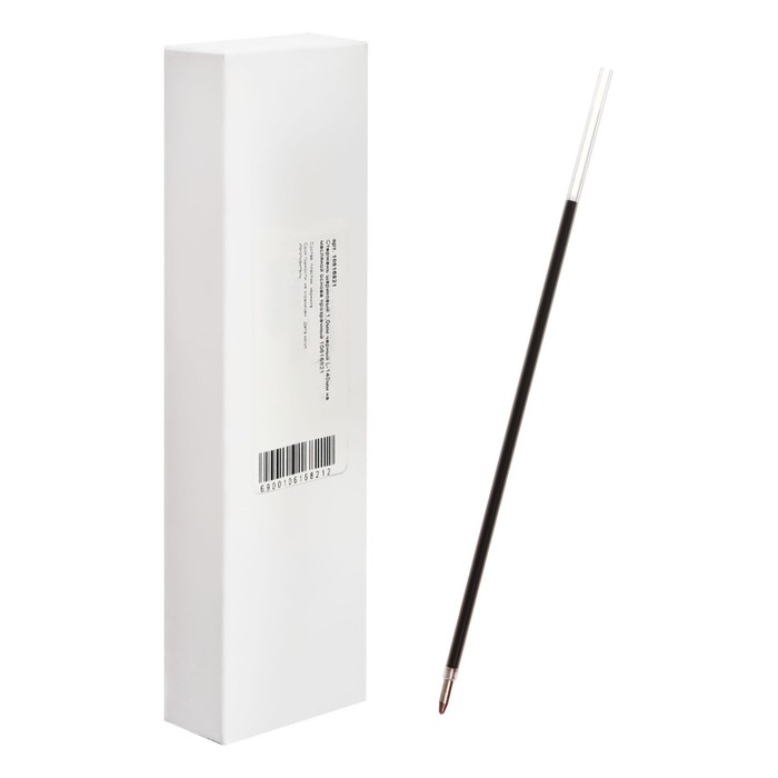 Стержень шариковый 10мм черный L-140мм на масляной основе прозрачный 3₽