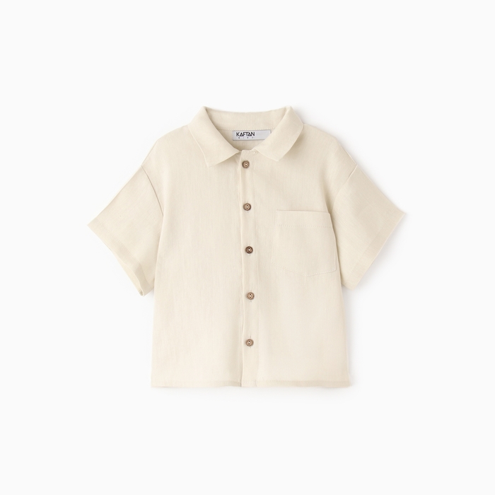 

Рубашка для мальчика KAFTAN Linen, р. 30 (98-104), молочный