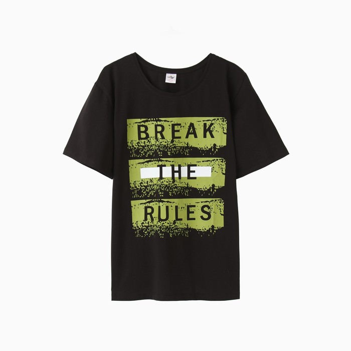 

Футболка мужская "BREAK THE RULES" цвет черный, размер 50