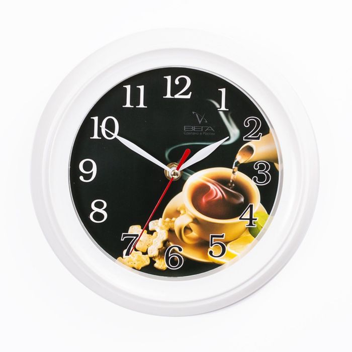 Часы настенные круглые "Кофе", кухонные