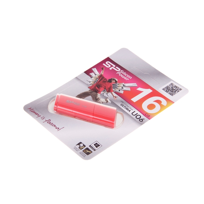 Флешка USB Silicon Power 16Gb Ultima U06 USB 2.0, розовая
