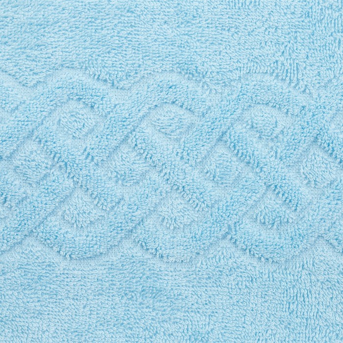 Полотенце махровое жаккард Plait, размер 50х90 см, 360 гр/м2, цвет голубой