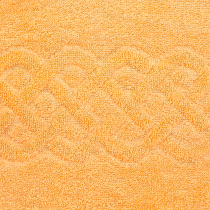 Полотенце махровое жаккард Plait 50х90 см, цв 116 оранжевый, хл.100% 360 гр/м