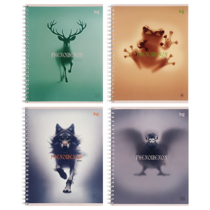 Тетрадь 60 листов в клетку на гребене Phenomenon обложка мелованный картон МИКС 80₽