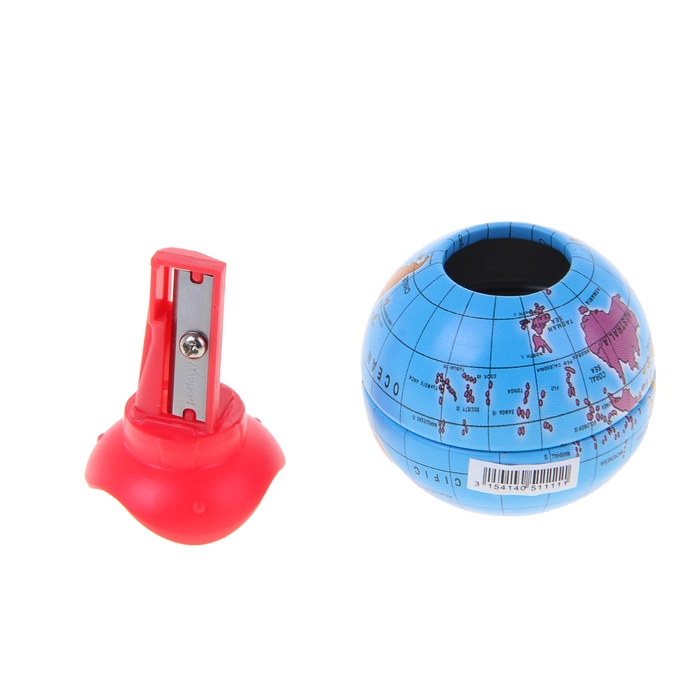 Точилка игрушка 1 отверстие с контейнером Maped GLOBE металлическая микс 051111