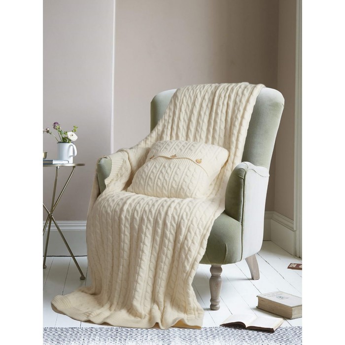 Плед Sofi De Marko Джовани размер 100х140 см цвет молочный 3735₽