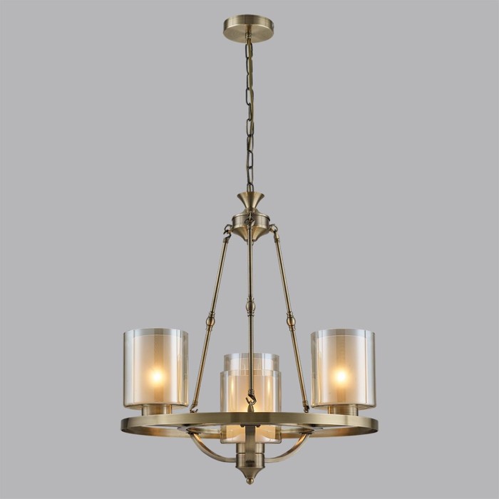 

Люстра Lumion. Riverly, 4х60Вт, E27, 280х555х555 мм, цвет античная латунь