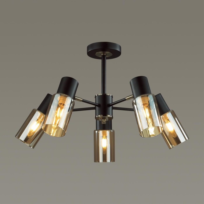

Люстра потолочная Lumion. Ronnie, 5х40Вт, E14, цвет чёрный, бронза