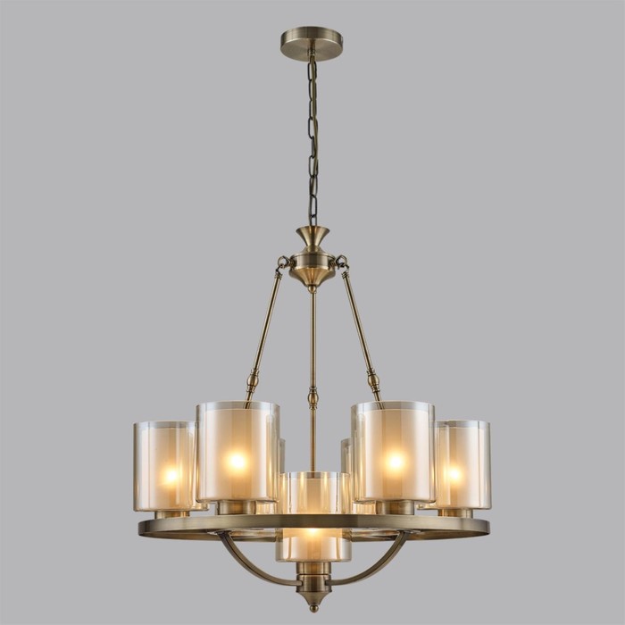 

Люстра Lumion. Riverly, 7х60Вт, E27, 280х615х610 мм, цвет античная латунь