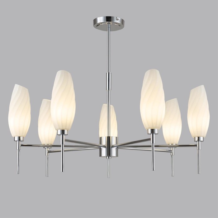 

Люстра потолочная Lumion. Shivon, 7х40Вт, G9, 590х740х740 мм, цвет хром