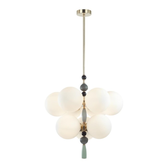 

Люстра Odeon Light. Palle, 40Вт, E14, 680-980х480 мм, цвет золотой, чёрный, белый