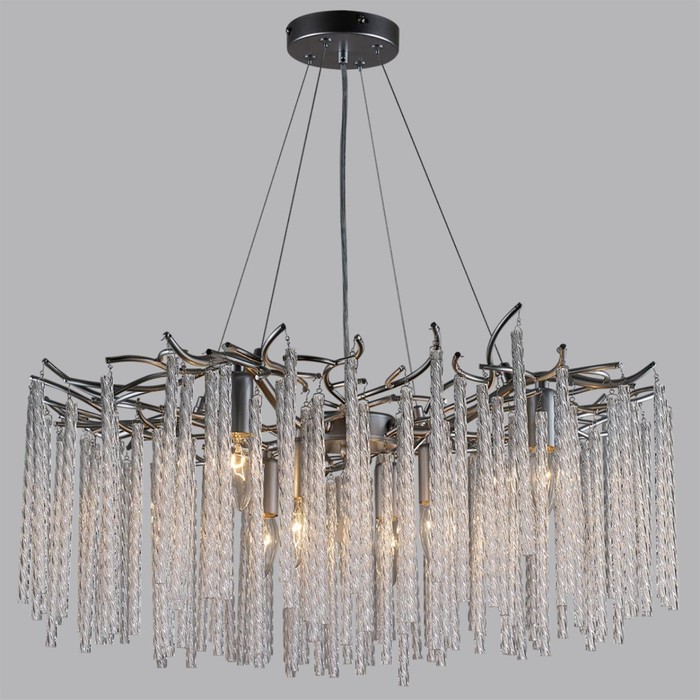 

Люстра Lumion. Miss, 8х40Вт, E14, 400-1300х680х680 мм, цвет серебристый