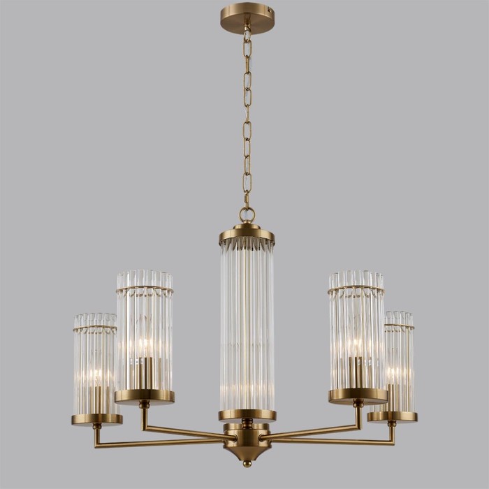 

Люстра Lumion. Ellow, 5х40Вт, E14, 660-880х620х620 мм, цвет латунь