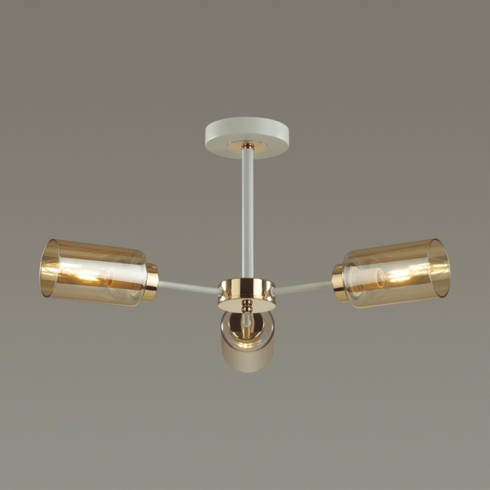 

Люстра потолочная Lumion. Dallin, 3х40Вт, E14, цвет белый, золотой