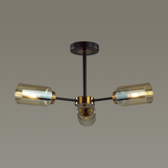 

Люстра потолочная Lumion. Dallin, 3х40Вт, E14, цвет чёрный, бронза