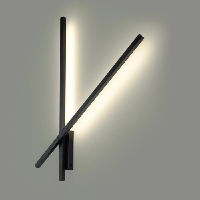Светильник настенный Lumion. Clark, 28Вт, Led, 60х78х760 мм, цвет чёрный