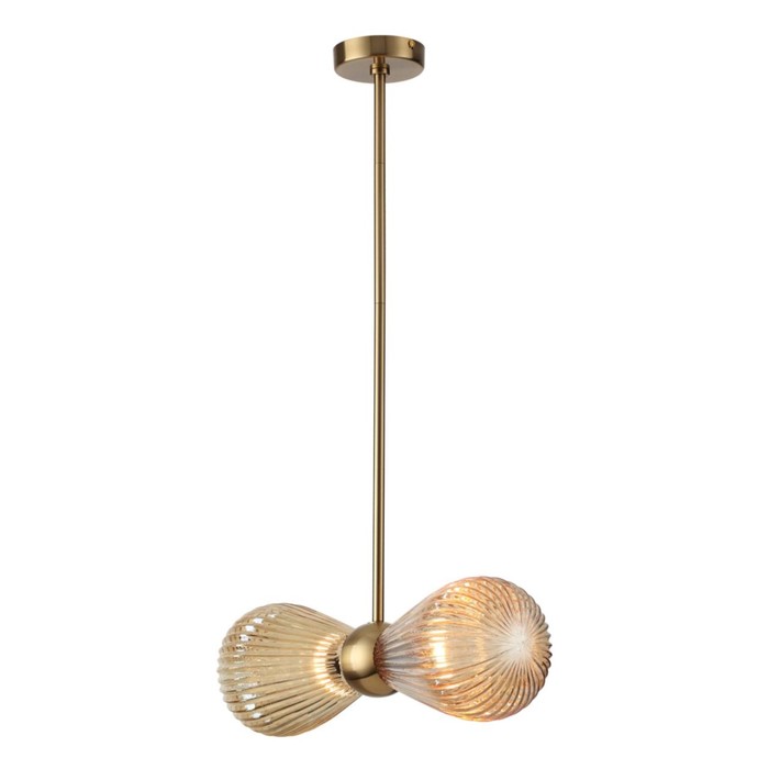 

Подвес Odeon Light. Elica, 40Вт, E14, 485-740х450х146 мм, цвет золотой, янтарный