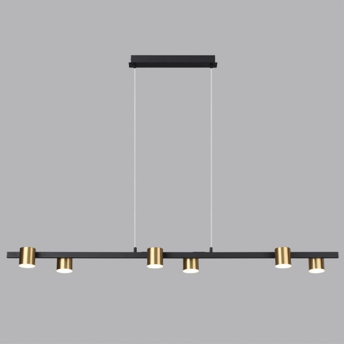 

Светильник подвесной Lumion. Flint, 40Вт, Led, 1400х155 мм, цвет чёрный, латунь