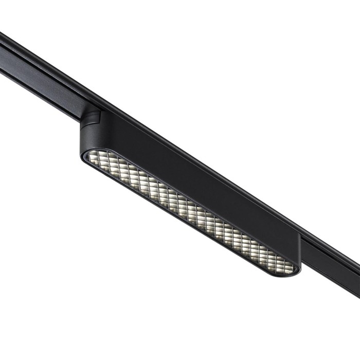 

Трековый светильник для низковольтного шинопровода Novotech. Smal, 12Вт, Led, 27х222х25 мм, цвет чёрный