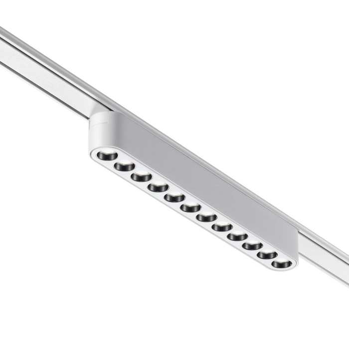 

Трековый светильник для низковольтного шинопровода Novotech. Smal, 12Вт, Led, 27х222х25 мм, цвет белый