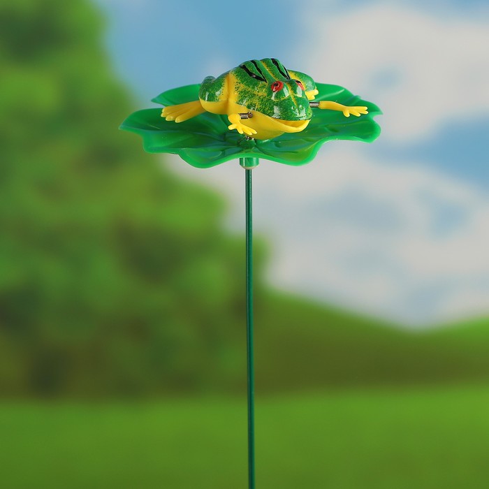Декоративный штекер "Лягушка на листе" микс