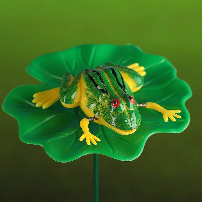 Декоративный штекер "Лягушка на листе" микс