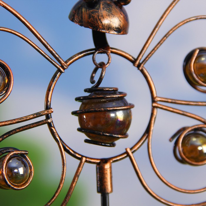 Декоративный штекер "Бабочка" золотые бусины