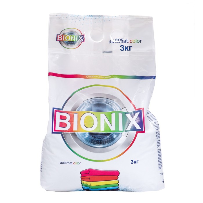 

Стиральный порошок Bionix колор для автоматической стирки, 3 кг