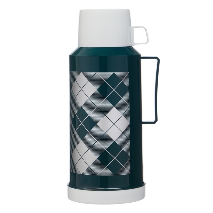 Термос 18 л со стеклянной колбой сохраняет тепло 10 ч 15 х 33 см зелёный 725₽