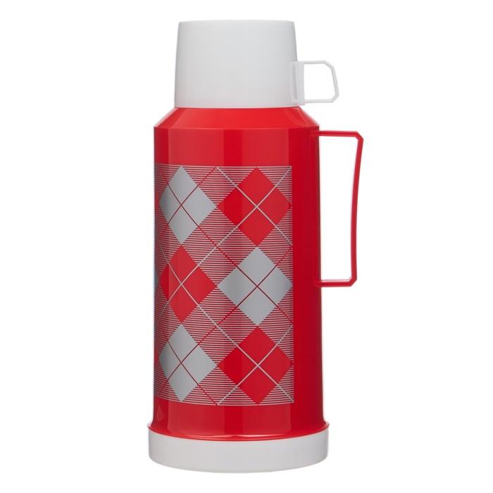 Термос 18 л со стеклянной колбой сохраняет тепло 10 ч 15 х 33 см красный 725₽