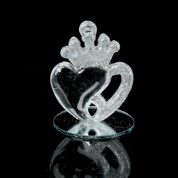 Сувенир "Сердце с короной" МИКС