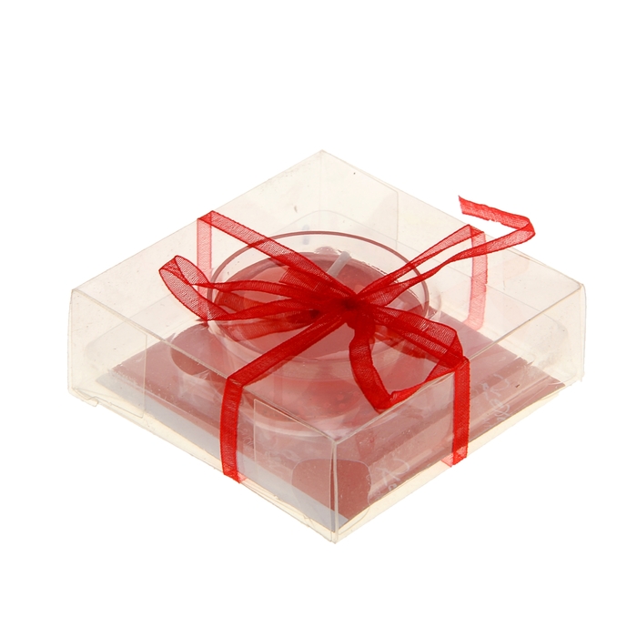 Свеча гелевая "Цветочек", цвет красный