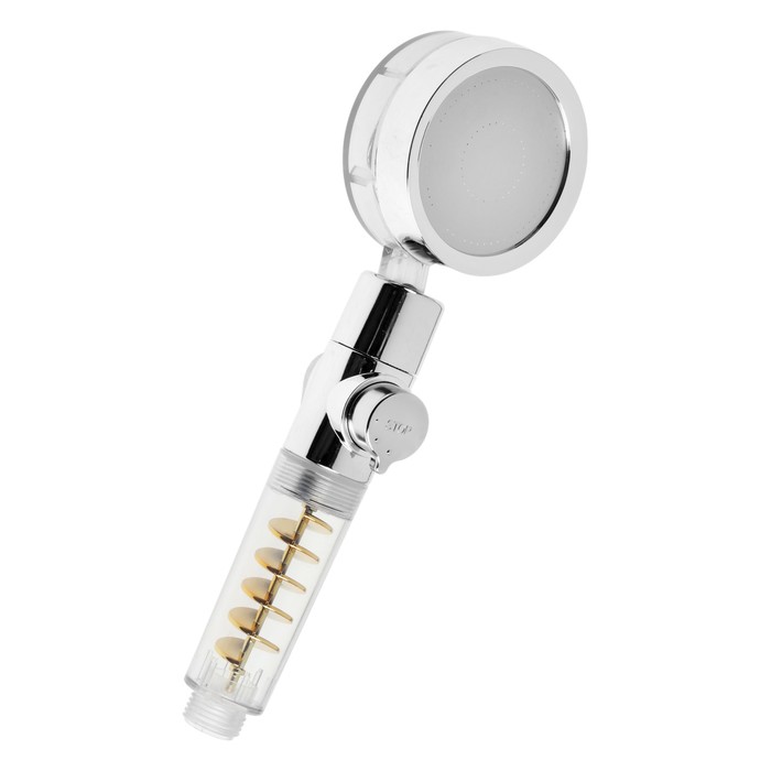 Лейка для душа ZEIN Z4069 микроточки кнопка стоп вентилятор спираль жёлтыйхром 285₽