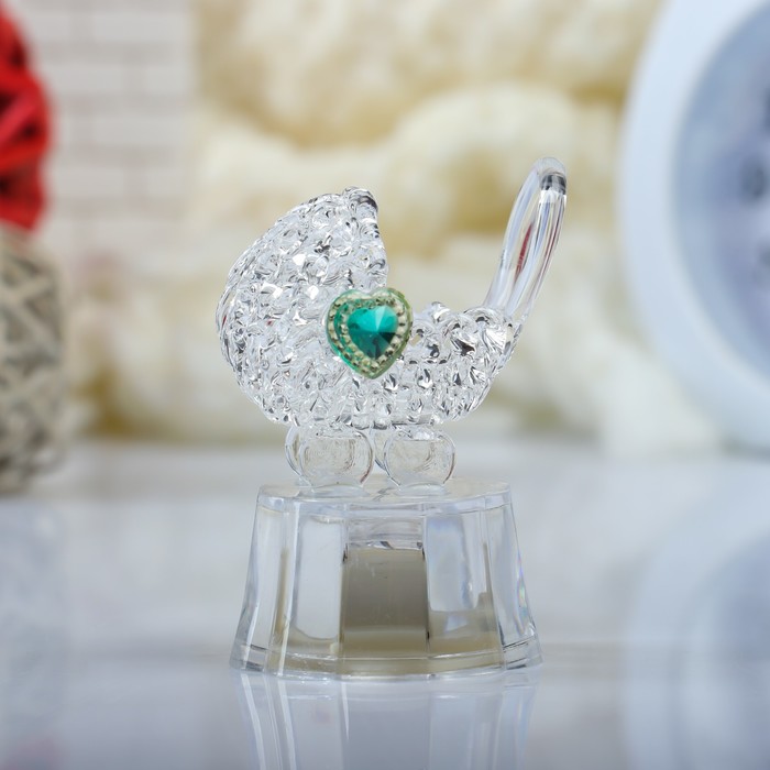 Сувенир световой "Колясочка со стразой" МИКС