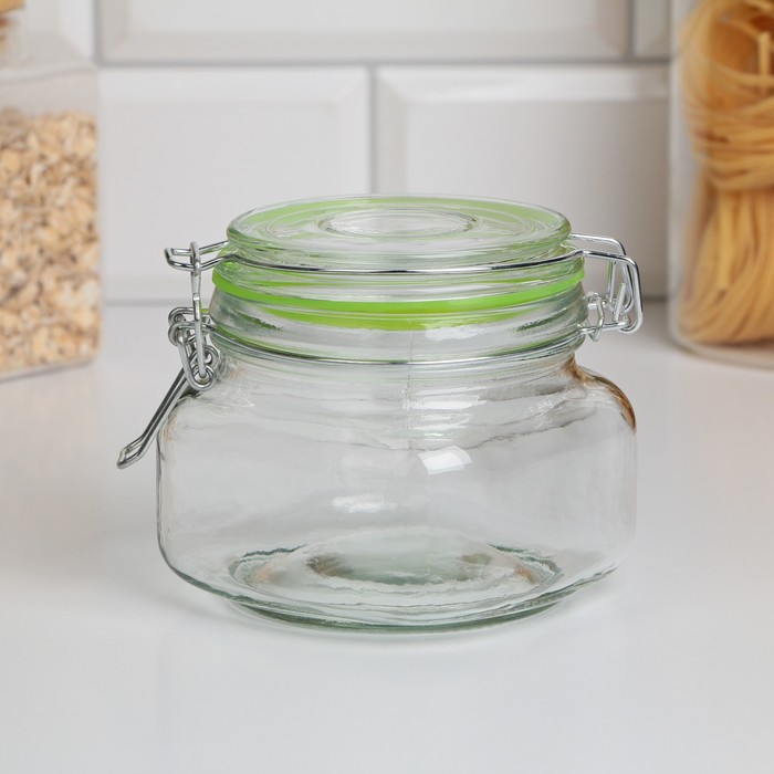 Банка для сыпучих продуктов 500 мл "Радуга", цвет МИКС