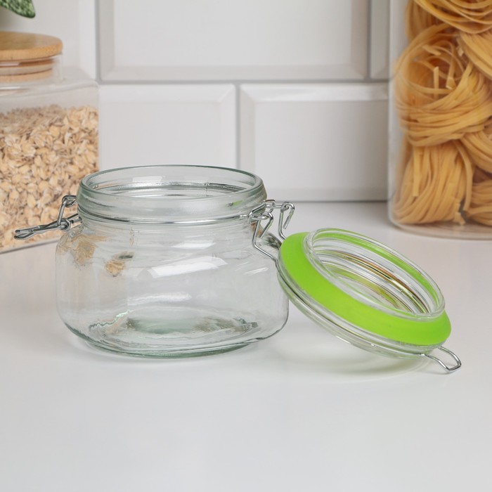 Банка для сыпучих продуктов 500 мл "Радуга", цвет МИКС